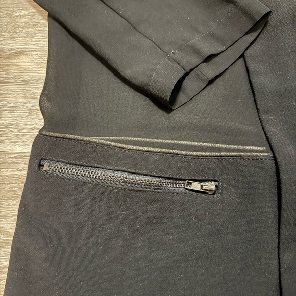 SUNCOO Semi-Sheer Blazer with Metallic Piping and Zipper Pockets - Picture 4 of 4